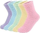 DARENYI Kuschelsocken,Flauschige Kuschelsocken für Damen,Mädchen Schlafsocken,Wintersocken Flauschige Socken Antiruschsocken,Warme Bettsocken Damen,geschenke für mama (EU-Größe 35-42)