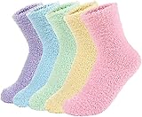 DARENYI 5 Paar Wollsocken, Thermosocken Damen, Winter Wollsocken für Damen, Winter Wollsocken Dicke Socken Damen, Warme Wintersocken Damen Geschenke für Frauen (EU-Größe 35-42)