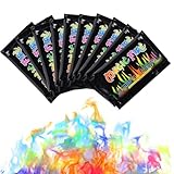 Herefun Buntes Feuerpulver Buntes Feuer, 10g x 20 Magic Fire Pulver Set, Bunte Flamme Farbwechsel Powder, Feuerfarben Pulver Buntes Feuer, Buntes Feuer Neon Flames für Halloween und Weihnachten