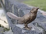 H. Packmor GmbH Bronzefigur Vogel mit geschlossene Flügel Dekoration für Haus und Garten