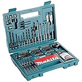 Makita B-53811 Bit & Bohrer-Set 100-teilig mit Bithalter in Kunstoffkoffer, Holz