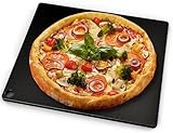 onlyfire Pizzastein, Backstahl Eckig 40,5x35,5, Pizzastein für Backofen, Pizzastahl für Grill und Gasgrill, Brotbackstein, Dicke 6mm, Perfekt zum Backen von Pizza, Brot, Gebäck, Pizza Zubehör