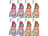 Bref Power Misch SET (8er Pack), 4x gegen Kalk und Schmutz, Kalkreiniger, (750 ml) & 4x gegen Fett und Eingebranntes, Fettlöser, (750 ml)