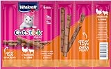Vitakraft Cat Stick Classic, Katzensnack, fleischige Mini-Sticks, mit Truthahn und Lamm, ohne Zuckerzusatz (1x 6 Stück)