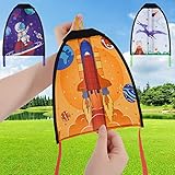 WERNNSAI 3 Stück Mini Slingshot Drachen - Daumenauswurf Drachen Strandspielzeug Geschenk für Kinder Teenager Leicht zu Fliegen Wasserdichter Schnurloser Stranddrachen Outdoor Sportspielzeug