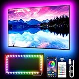 KANTUTOE TV LED Hintergrundbeleuchtung, 3 M LED-Streifen für 32-45 Zoll TV, Musik Sync Farbe wechselnde TV-Lichter mit APP und Fernbedienung USB Powered LED-Lichter für Zimmer