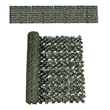 Naqqios Veed Künstliche Blätter – Rolle of Hedice des künstlichen Ivy grün zum Schutz Ihrer Privatsphäre | Künstlicher Gartenzaun, Wanddekoration für Balkon innen