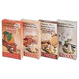 Knox Räucherkerzen 4er Set - Weihnachtsgebäck - Düfte: Bratapfel, Gebrannte Mandeln, Lebkuchen, Vanille - Menge: 96 - Made in Germany