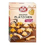 RUF Knusper Plätzchen, klassische Butter-Plätzchen Backmischung für die Weihnachtsbäckerei zu Hause, ausreichend für 3 Backbleche, zum bunten Dekorieren, 1x450g, Creme