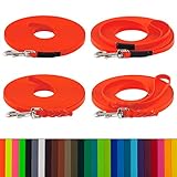 LENNIE 16mm breite Biothane Schleppleine für große Hunde von 25-35kg, ohne/mit Handschlaufe, 3m 5m 10m 20m, schmutz-Wasser-abweisend