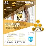 SKULLPAPER® Transferfolie für HELLE Stoffe (*verbesserte Version*) - für Laserdrucker (A4-10 Blatt)