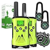 Monte Stivo® Walkie Talkie Kinder | 8-teiliges Set mit Kompass & Badge | Geschenke Kinder Outdoor Spielzeug für Junge und Mädchen