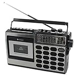 Soundmaster RR18SW Retro Radio Radiorekorder Kassettenrekorder USB SD Karte Aufnahme Mikrofon Kopfhöreranschluss Digitalisieren