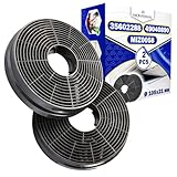 2 Stück Aktivkohlefilter für Dunstabzugshaube, Ø 105 x 21 mm, mit Originalcode 35602288 49040890 für Candy MIZ0058 für Respekta - MONTERAL