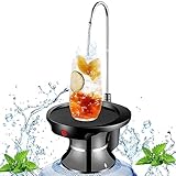 Desktop Wasserflaschenspender, 5 Gallonen Elektrische Wasserkanne Pumpe mit USB-Aufladung, Smart Universal Tischplatte Trinkwasserpumpe Spender für Zuhause, Büro, Outdoor