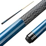 ASMPCUE Pool Queue, 58 Zoll Billard Queue Kanadischer Ahornholz Pool Cue 13mm Spitzen für Professionelle Billardspieler, 1/2 Maple Queue Sticks für Billard Tisch Sport, Blau