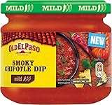 Old El Paso Tortilla Salsa Dip Smokey Chipotle – Mild-rauchige Chipotlesauce – 1 x 312 g