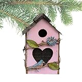 Vogelhäuser für den Außenbereich - Hangable Niedliches Holz im Freien Vogelhaus - Dekorative Gartendekoration, Vogelkäfig, multifunktionaler Schutz für Gartenpark, Terrasse