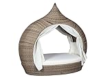 Domus Ventures Liegeinsel Eye Catcher Cubu Cream beidseitig offen Gartenliege Liege Garten Zwiebel Form