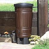 Unbekannt Regenwassertonne 265L 2 Farben Wasserhahn wählbar (Braun)