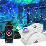 Blubbel Smart LED Sternenhimmel Projektor, Galaxie Sternenprojektor App-/Sprachsteuerung Alexa/Google, Einschlafhilfe, Nachtlicht, Deko Lampe, Galaxy Projector, Geschenke für Kinder, Erwachsene