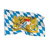 Aricona Bayern Flagge 90x150cm - wetterbeständige Fahne mit...