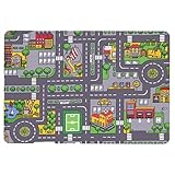 Kinder-Auto-Teppich Spielmatte – Spielmatte für den Boden | Verkehrskarte Krabbelteppich mit weichem Samtstoff | Kinder-Aktivitätspad für Spielzimmer, Kinderzimmer, Schlafzimmer | lustiger
