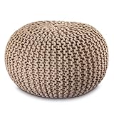 Amago home Strickhocker Pouf Ø45 oder 55cm Bodenkissen...