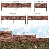BooGardi Beetbegrenzung aus Weide · in vielen Größen · 10 cm x 60 cm 5er Set · Garten Steckzaun zur Beetumrandung · Rasenkante aus Weidengeflecht