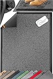 KESSER Schmutzfangmatte, Profi Fußmatte in vielen Größen, Türmatte, Teppich, Fußabtreter & Fußabstreifer, rutschfest, wetterfest, maschinenwaschbar, Haustür & Wohnungseingang,Anthrazit 60x90cm