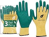 ACE Garden Eden Gartenhandschuhe - 3 Paar Garten-Arbeitshandschuhe - Schutzhandschuhe für Damen & Herren - 08/M (3er Pack)