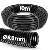10 Meter Kalitec Wellrohr geschlossen NW 7,5 I ungeschlitzt Wellschlauch I Marderschutzrohr I Leerrohr I Kabelschutz AD 9,9 mm ID 6,9 mm