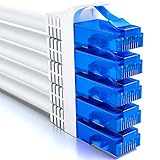 deleyCON 5x 0,5m CAT6 Netzwerkkabel Set - U-UTP RJ45 CAT-6 LAN Kabel Patchkabel Ethernetkabel DSL Switch Router Modem Repeater Patchpanel - Weiß