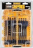 Dewalt Holz-Fräsbohrer-Set 9-tlg (12-32 mm, geschliffene Zentrierspitze, 1/4“ Schaft, für Hart-/Weichholz, Bauholz, Holz mit Nägeln geeignet) DT70751-QZ