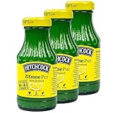 Hitchcock - 3er Pack Premium Zitronensaft Zitrone Pur 100% Direktsaft - Saft aus ca. 6 Zitronen in 0,2 Liter Glasflasche