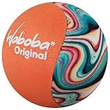 Waboba Original Wasserhüpfball - Wasserfestes Strandspielzeug, Poolspiele für Kinder & Erwachsene, Outdoor-Spaß - Model Design (5,6 cm) - Orange Swirls