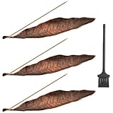 3 Stück Räucherstäbchen Halter, Räucherstäbchenhalter Bronze Blätter Design, Halter Für Räucherstäbchen Für Zuhause, Büro, Yoga, Meditation, Büro Wohnkultur