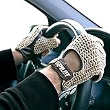 Autofahrer Handschuhe KFZ Auto Fahrerhandschuhe Retro Vintage Lammleder Leder Braun Gr. XL