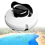 XSDAJSD Kabelloser Poolroboter Poolsauger Starke Saugkraft Rutschbetrieb dauert bis zu 120 Minuten Intelligente Routenplanung Wird unterstützt