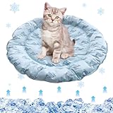 Oneshlee Kühlmatte Für Katzen Hund Rund 68cm, Kühldecke Gel Für Hunde Katzen, Hundekühlmatte Selbstkühlend Bett Für Haustiere Wasserdicht Waschbar, Kühlende Matte Haustiermatte (Wal)