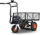 SuperHandy Mehrzweckwagen Schubkarre, elektrisch, 48 V DC, Li-Ion-betrieben, 230 kg Traglast und 460 kg + Zugkraft, Bauernhof und Garten, modulare Ladungsbett