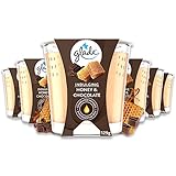 Glade Duft-Kerze im Glas, 6er Pack, Honey & Chocolate, bis zu 30 Stunden Brenndauer (6 x 129g)