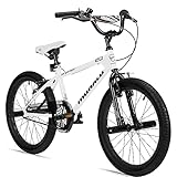 Bergsteiger Monaco 20 Zoll BMX, Kinderfahrrad, geeignet für 6, 7, 8, 9 Jahre, Freestyle, 4 Stahl Pegs, Kettenschutz, Freilauf