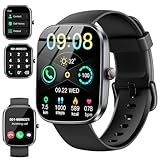 Smartwatch Damen Herren, 1.91'' Zoll HD Smart Watch mit Bluetooth Anrufe, Fitness Tracker mit 110+ Sportmodi, Herzfrequenz SpO2 Schlafmonitor Schrittzähler, IP68 Wasserdicht Fitnessuhr für Android iOS