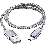 USB-C-Kabel 2M, C-Typ Nylon geflochtenes Schnellladekabel...