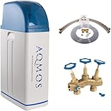 Aqmos R2D2-48 Wasserenthärtungsanlage mit Anschlussset 1' und Montageblock 1' | Wasserenthärter für Haushalte bis zu 5 Personen | Entkalkungsanlage Antikalkanlage Entkalker für weiches Wasser