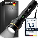 LICHTMEISTER® LED Taschenlampe Aufladbar - Extrem Hell (1000 Lumen, 4000 mAh Akku)