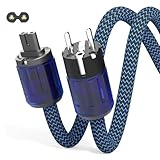 Monosaudio High End Stromkabel 1M/3,3FT Abbildung 8 C7 Audiophil Netzkabel OFC geschirmte 12AWG Euro 8 Schuko Stecker 2-Polig HiFi Kaltgerätekabel für DVD/Verstärker/Decoder/Subwoofer/AMP