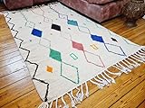 Beni ourain Teppich - Original marokkanischer Berber Teppich - ( 265x155) - Handgewebt 100% Wolle - Wohnzimmer Esszimmer Gästezimmer Kinderzimmer Schlafzimmer