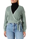 ONLY Damen Strickjacke ONLBreda Wrap 15236624 Chinois Green S